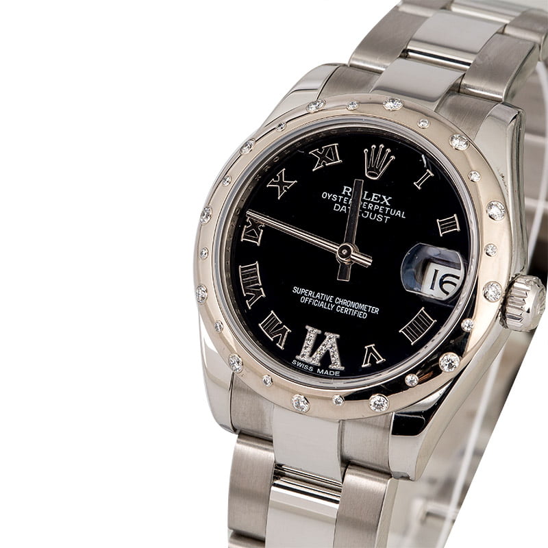 Rolex Mid-size Datejust Diamond 178344 Black