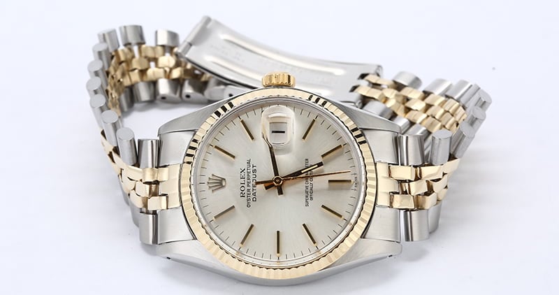 Pre-Owned Rolex Datejust 16013 Silver Dial