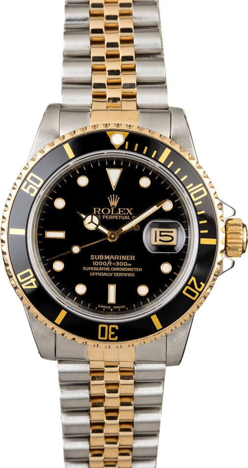 rolex datejust two tone black face