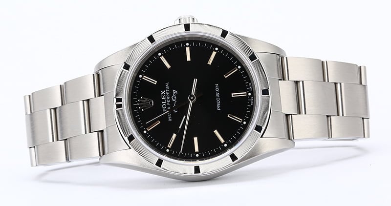 Steel Rolex Air-King 14010M Black Dial