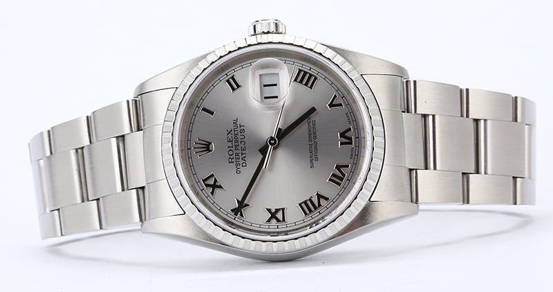 Rolex Datejust 16220 Rhodium Dial