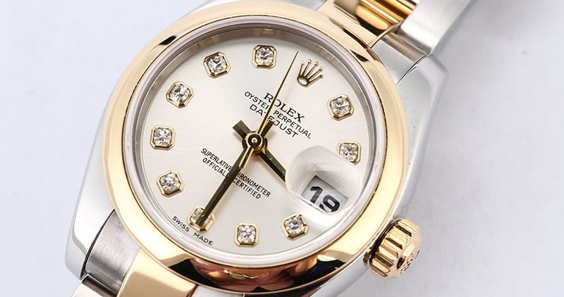 Rolex Datejust 179163 Silver Diamond Dial