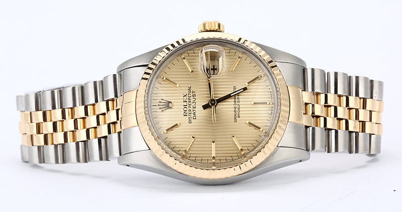 Two Tone Rolex Datejust 16013 Tapestry Dial