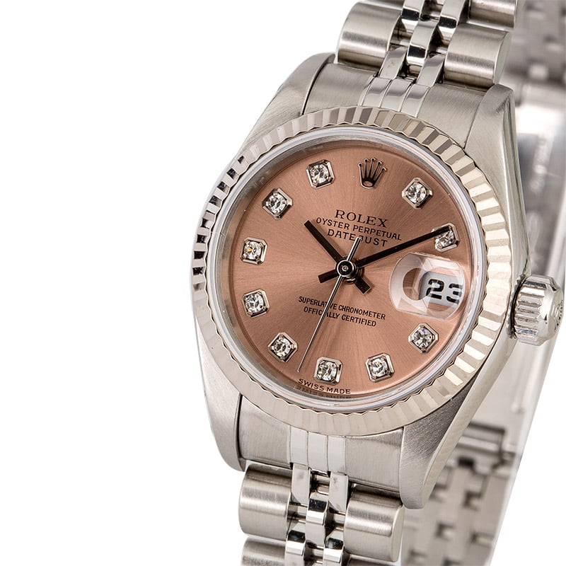 Rolex Ladies Datejust 79174 Salmon Diamond Dial