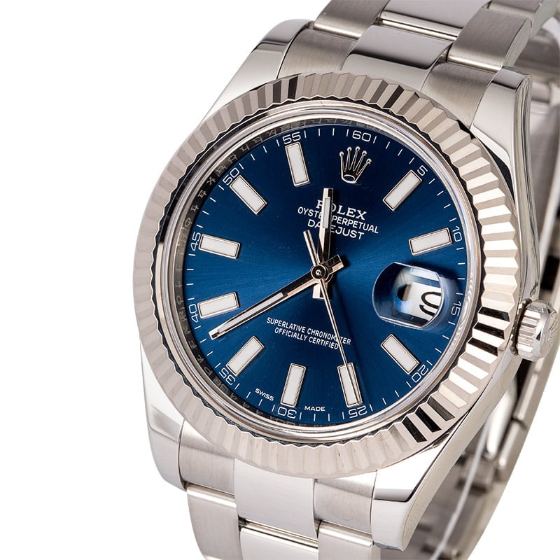 Men's Rolex Datejust 116334 Blue Luminous Dial