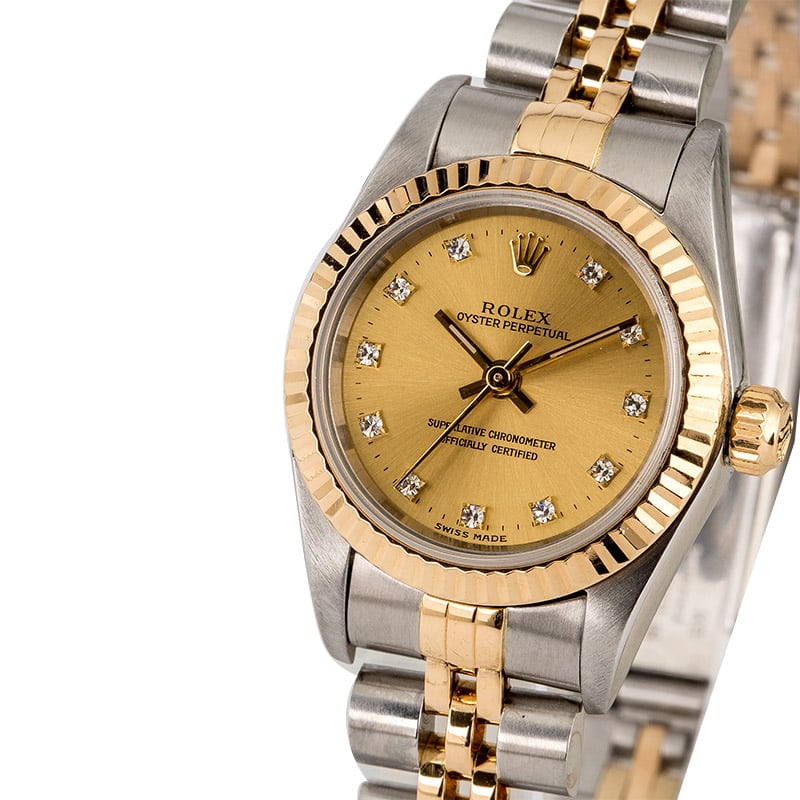 Rolex Lady Oyster Perpetual 76193 with Diamonds