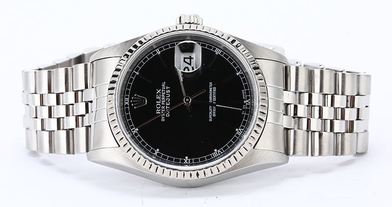 Pre-Owned Rolex Datejust 16234 Black Dial