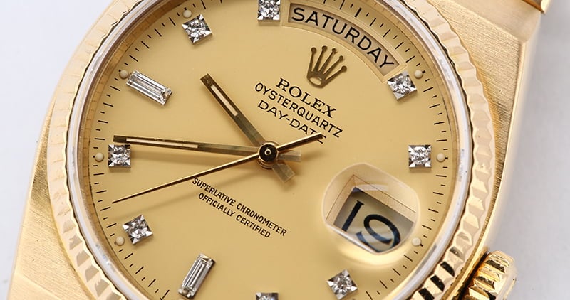 Rolex OysterQuartz Day-Date 19018 Integral Bracelet