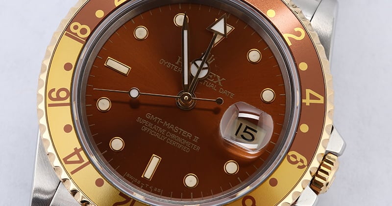 Rolex GMT-Master II Ref 16713 Root Beer Bezel