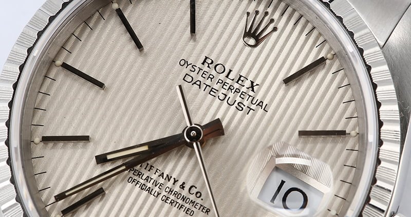 Rolex Datejust 16220 Tiffany & Co Tapestry Dial