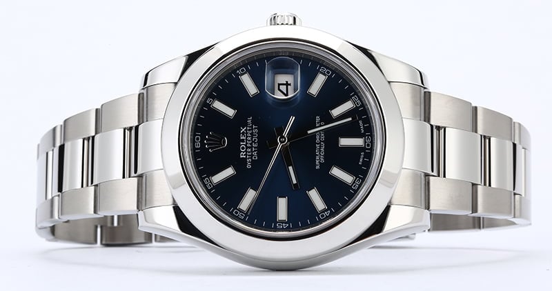 Rolex Datejust 116300 Blue Dial with Steel Oyster