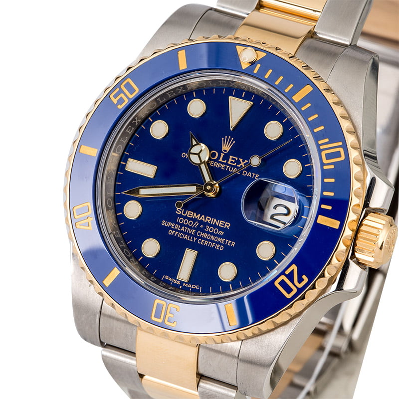 Rolex Submariner 116613 Sunburst Blue Two Tone