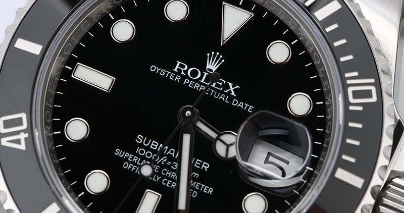 Rolex Submariner 116610 Ceramic Bezel with Factory Stickers