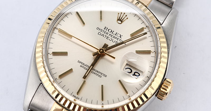 Used Rolex Datejust 16013 Silver Dial