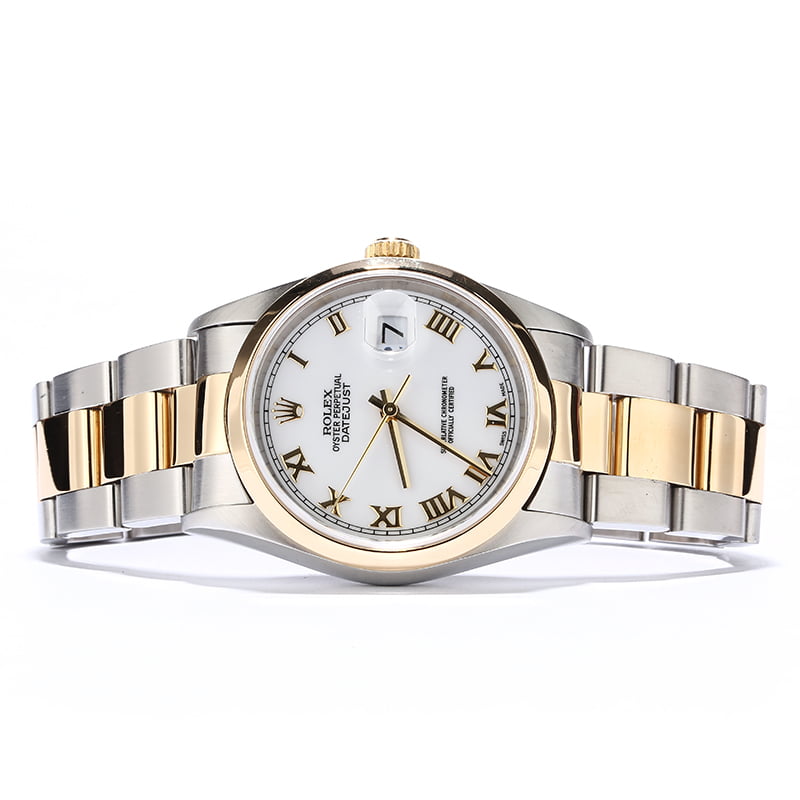 Rolex Datejust 16203 Two Tone with White Dial