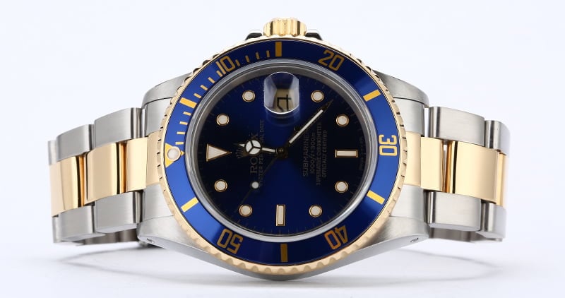 Rolex Submariner 16803 Blue Dial Two Tone Oyster