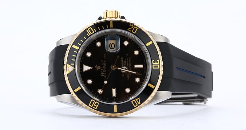 Rolex Submariner 16613 with Rubber Strap