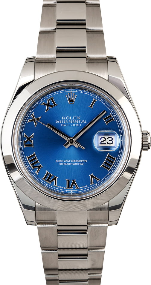 rolex datejust 39mm blue