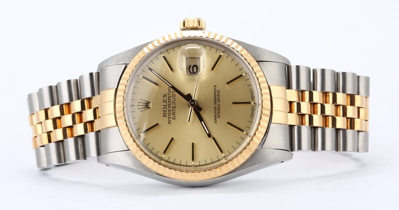 Used Rolex Datejust 16013 Champagne Index Dial