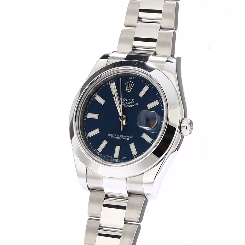 Used Rolex Datejust 116300 Blue Index Dial