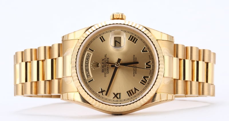 Unworn Rolex President 118238 Roman Dial