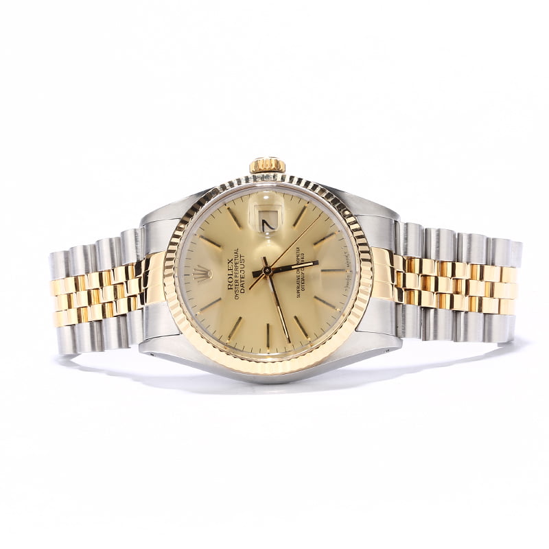 PreOwned Rolex Datejust 16013 Champagne Index Dial