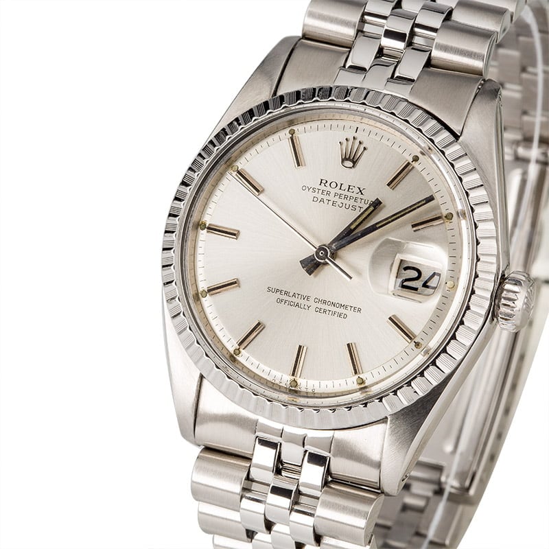 Vintage Rolex Datejust 1603 Silver 'Pie Pan' Dial