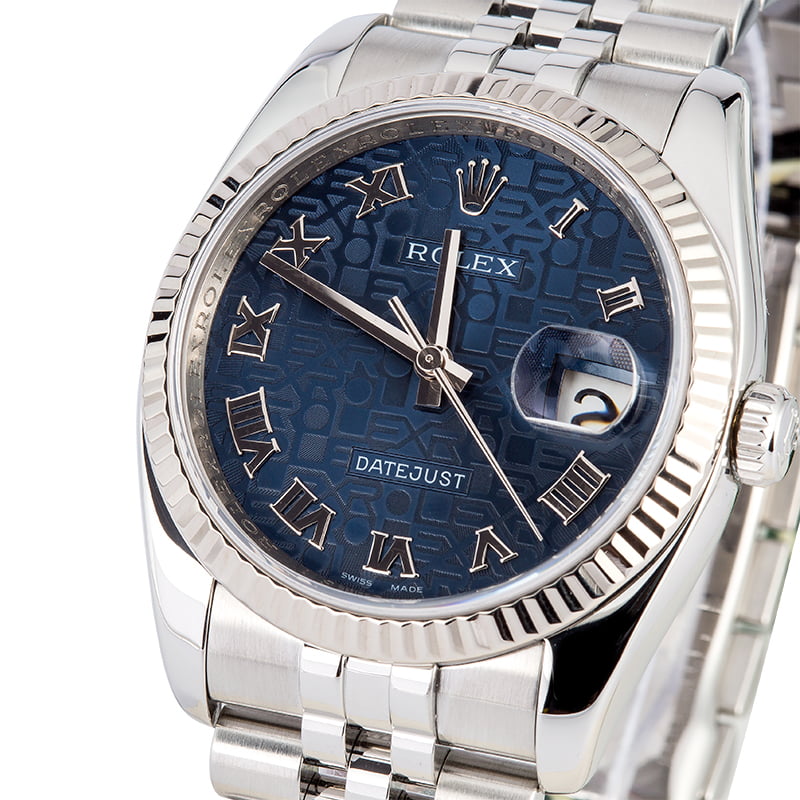 PreOwned Rolex Datejust 116234 Blue Jubilee Dial