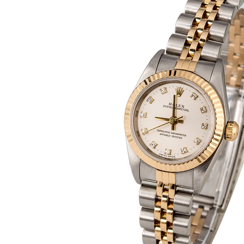 Ladies Oyster Perpetual Diamond Dial 76193