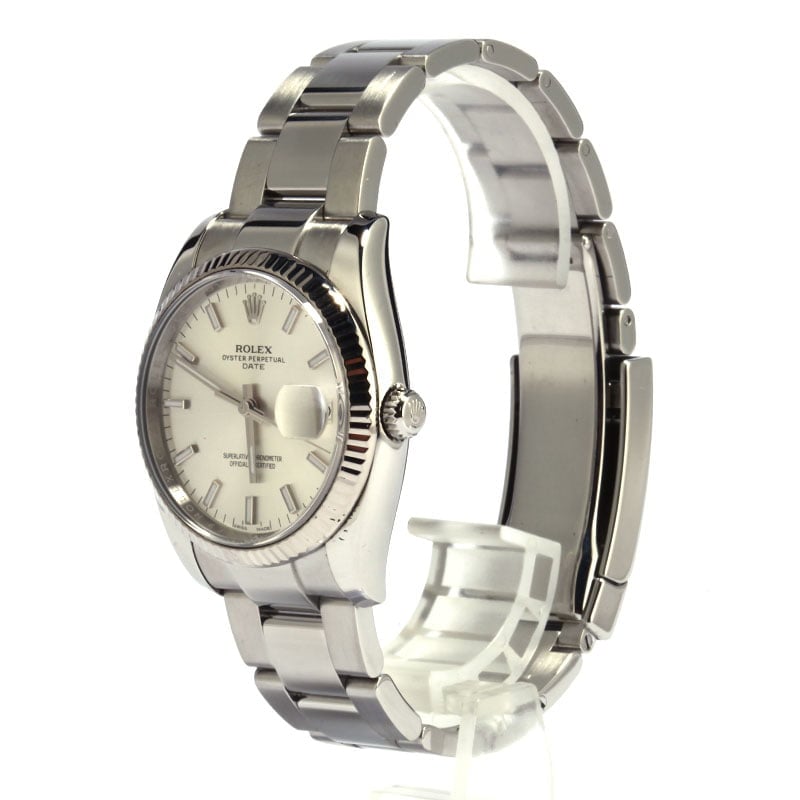 Rolex Date 115234 White Dial