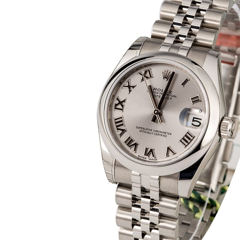 Midsize Rolex Datejust Model 178240 Silver Dial