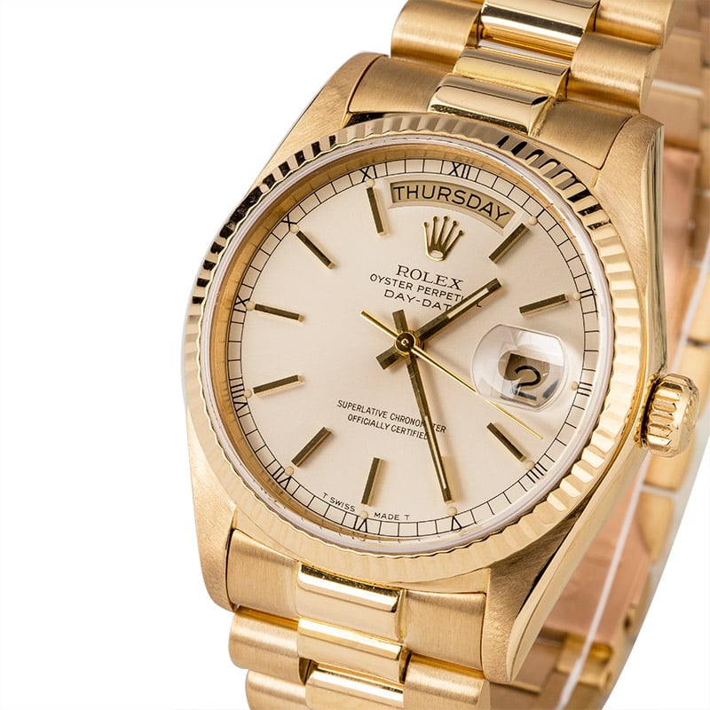 PreOwned Rolex President 18038 Yellow Gold Day-Date