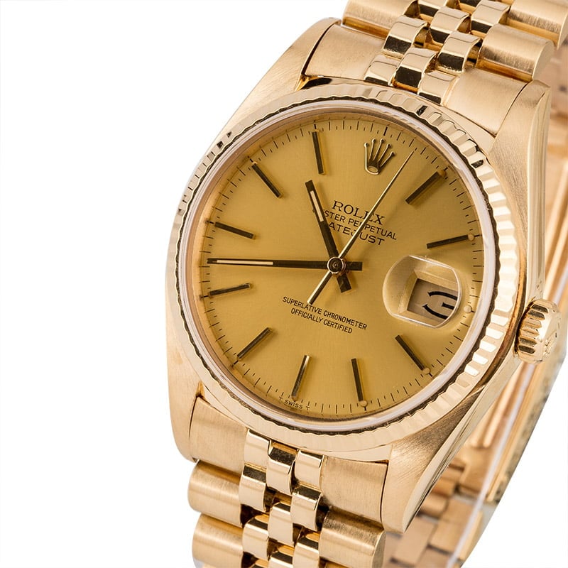 PreOwned Rolex Datejust 16018 Yellow Gold Jubilee