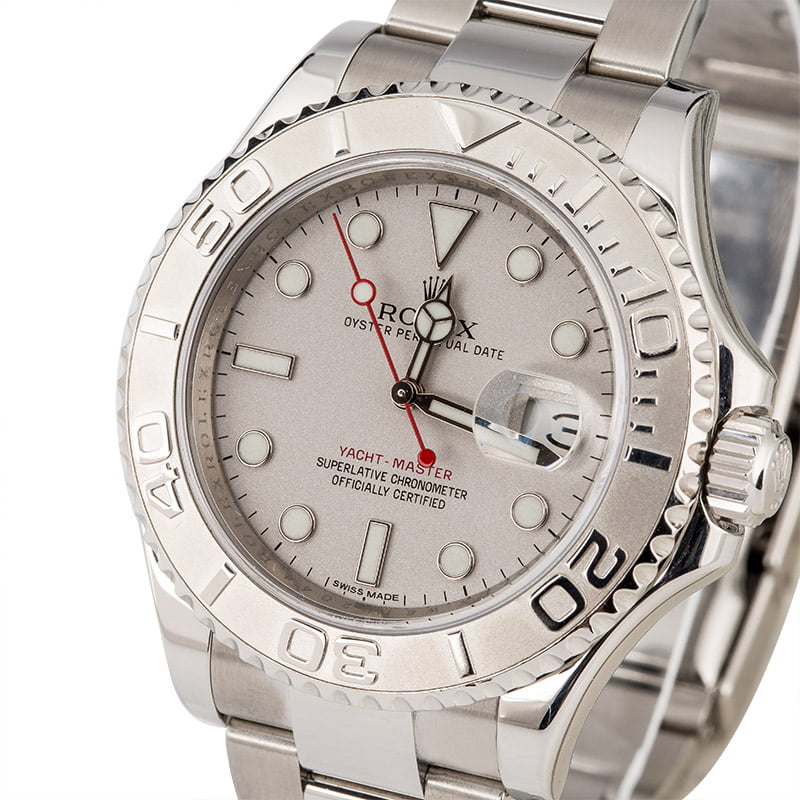 PreOwned Rolex Yacht-Master 116622 Platinum Bezel