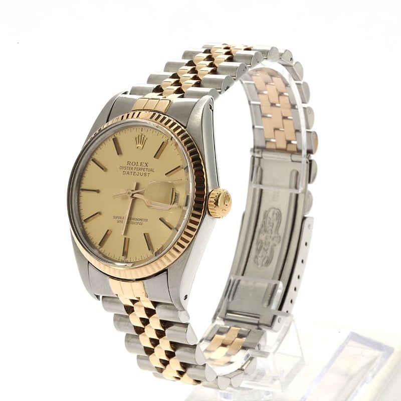 Pre Owned Rolex Datejust 16013 Champagne Index Dial