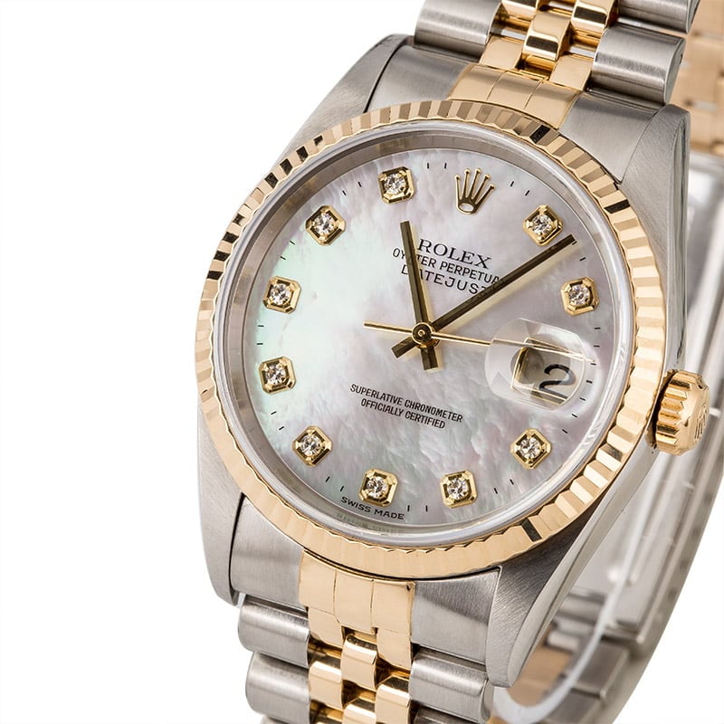 Rolex Datejust 16233 MOP Diamond Dial