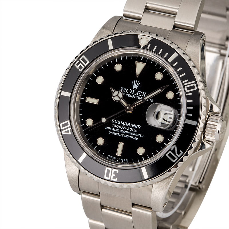 Rolex Submariner 16800 White Gold Surrounds