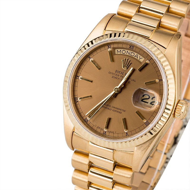 PreOwned Rolex Day-Date 18038 Bronze Dial