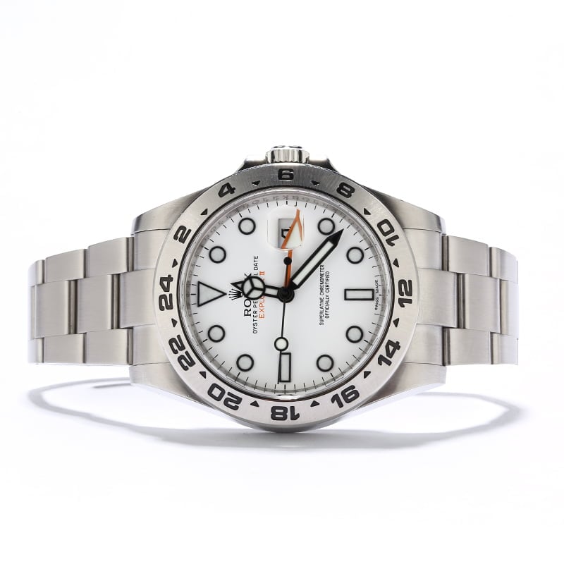 Used Rolex Explorer II Ref 216570 White Dial