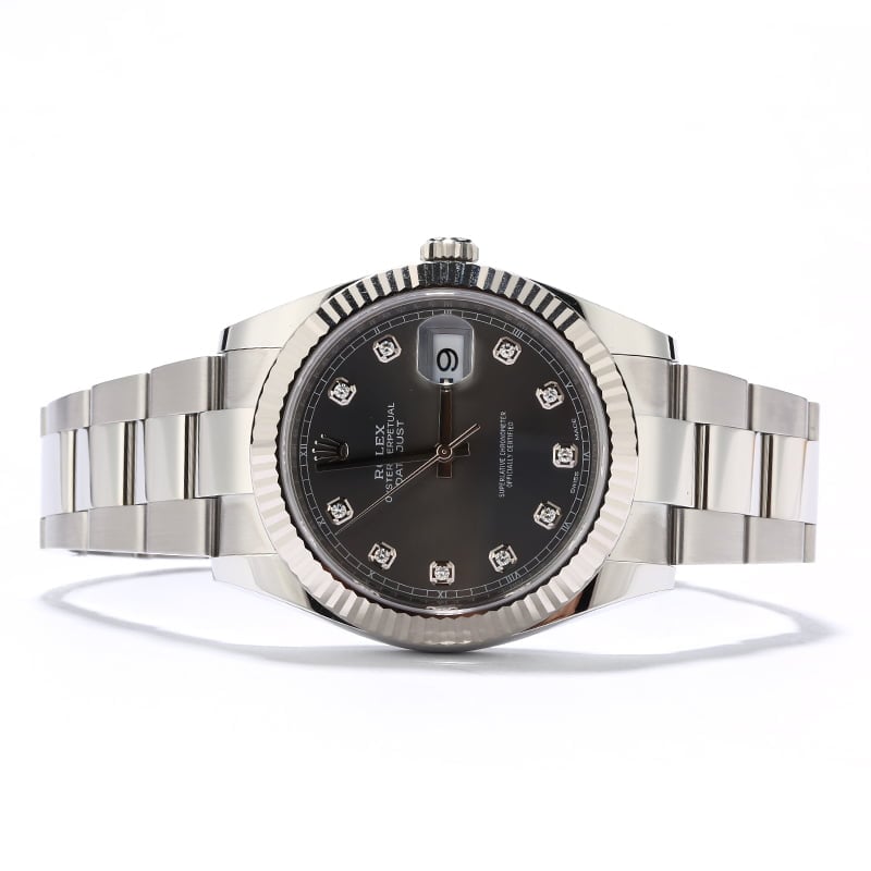 Rolex Datejust II Ref 126334 Dark Rhodium Diamond Dial