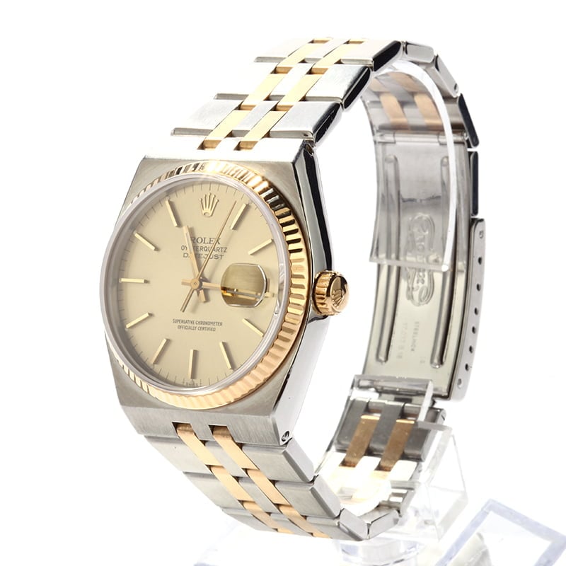 PreOwned Rolex Oysterquartz Datejust 17013 Two Tone Integral