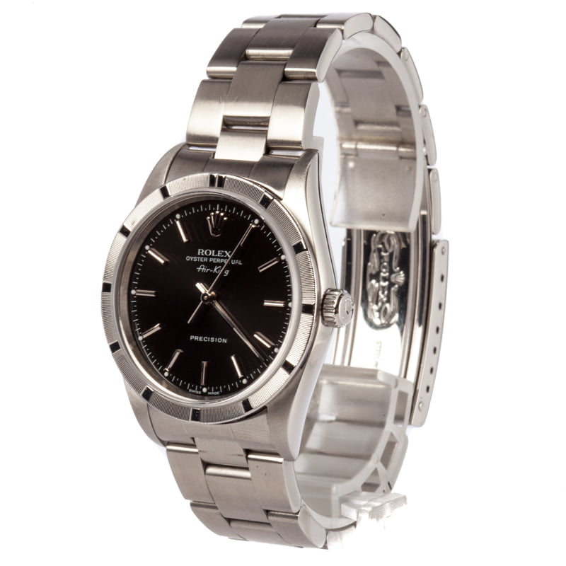 Used Rolex Air-King 14010 Black Index Dial