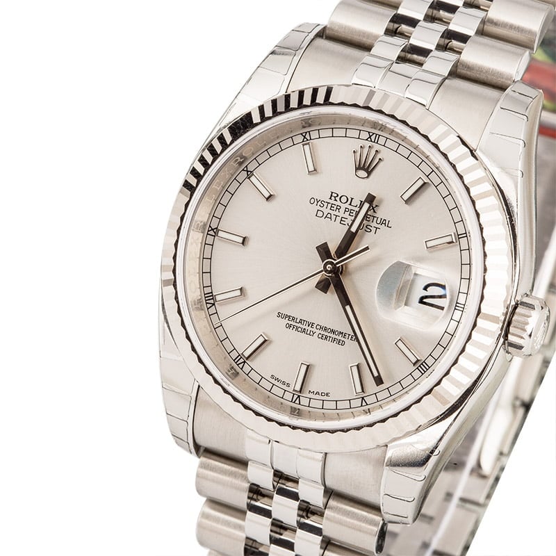 Unworn Rolex Datejust 116234 Silver Dial with Steel Jubilee