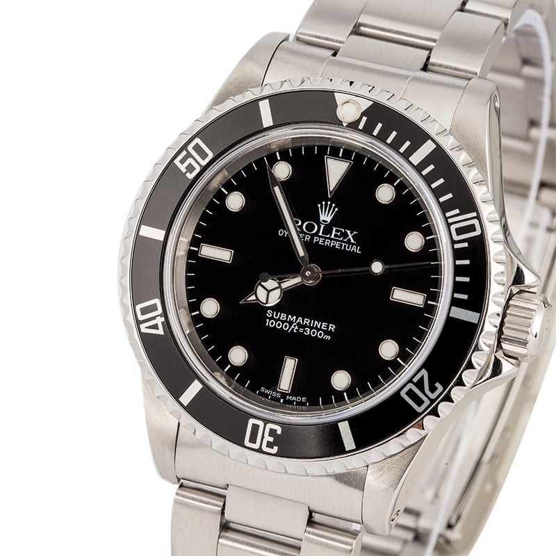 Pre-Owned Rolex Submariner 14060 Black Dial Steel Oyster