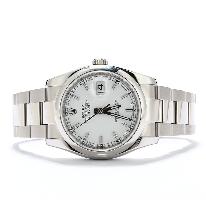 Pre Owned Rolex Datejust 116200 White Dial