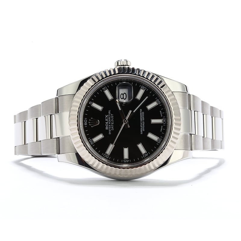 Rolex Datejust II Ref 116334 Black Index Dial