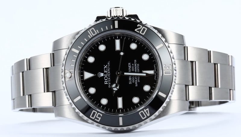 PreOwned Rolex No Date Submariner 114060 Black Dial