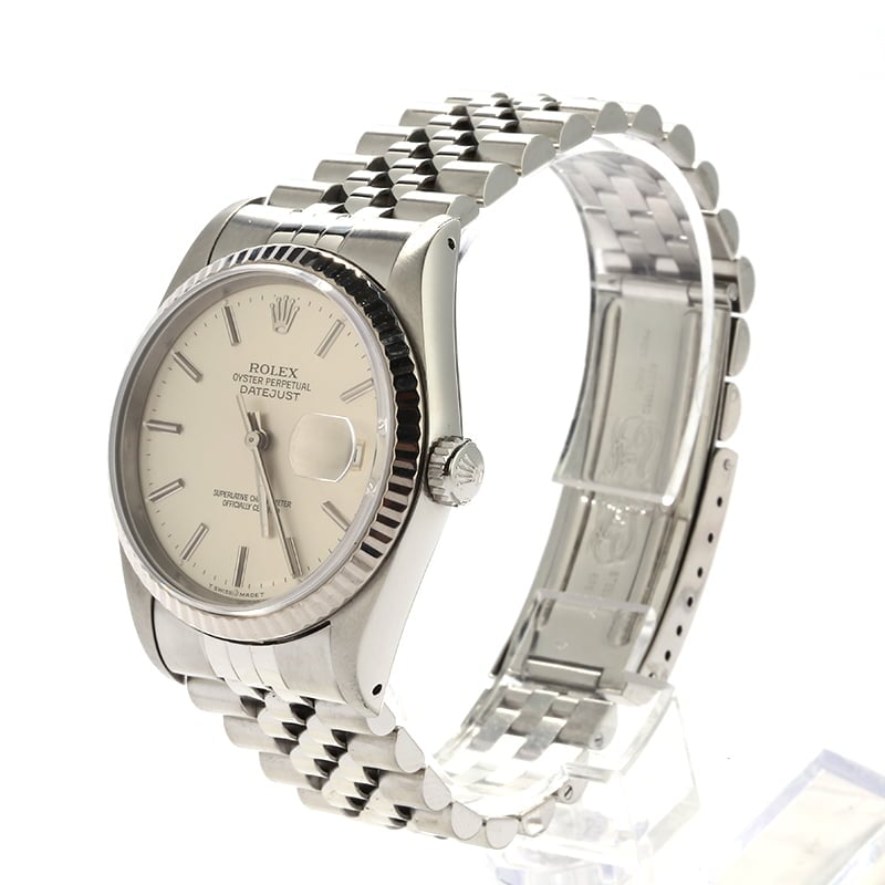 Pre Owned Rolex Datejust Silver Dial 16234