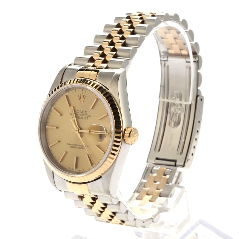 Rolex Datejust 16233 Yellow Gold Fluted Bezel