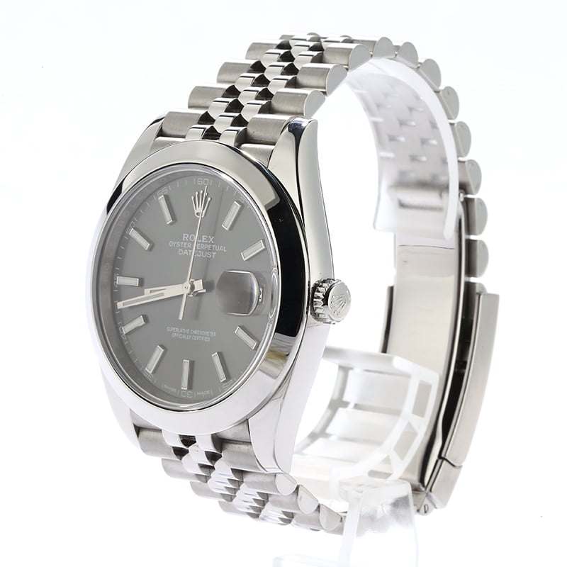 Pre Owned Rolex Datejust 126300 Rhodium Index Dial